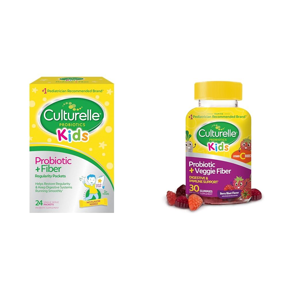 Culturelle Kids Probiotic + Fiber Packets - 30 Count