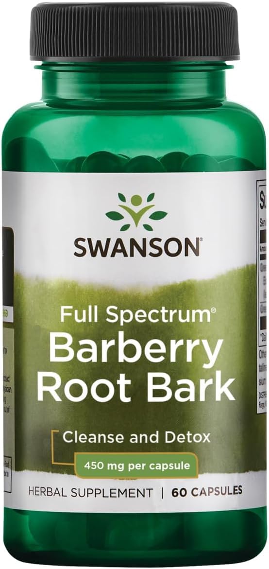 Swanson Full Spectrum Barberry Root Bark 450mg Capsules, 60 Count