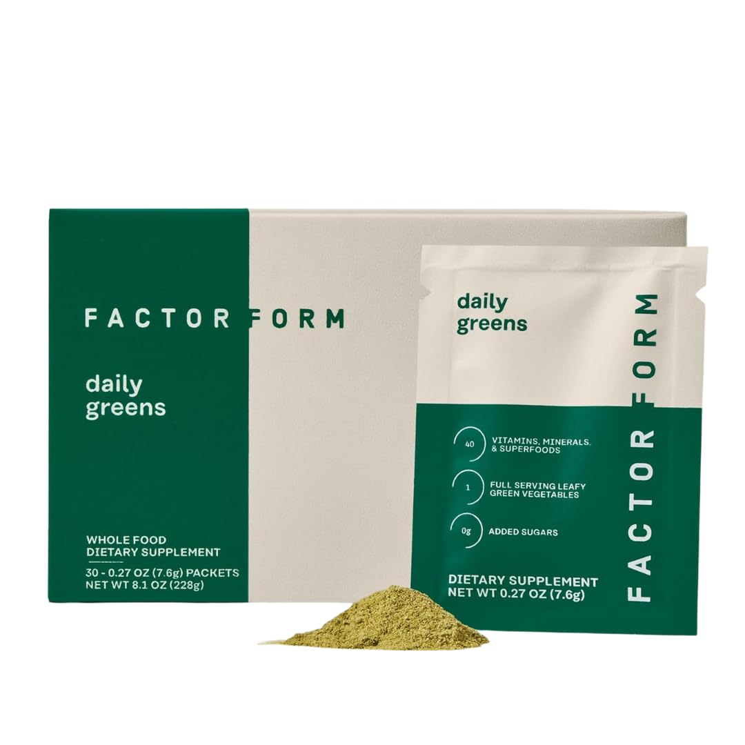 FACTOR FORM Daily Greens Superfood Powder, 30 Packets