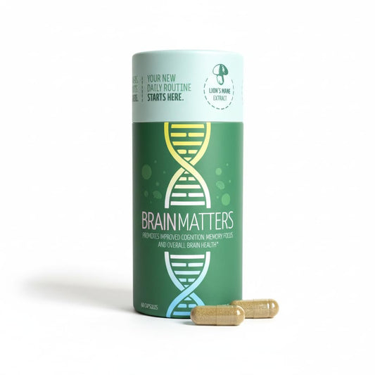 Daily Fix Wellness BrainMatters Nootropic Supplement with Bacopa, Ginkgo Biloba, Lion's Mane Mushroom, B Complex, NAD, Choline for Memory and Focus, 60 Capsules
