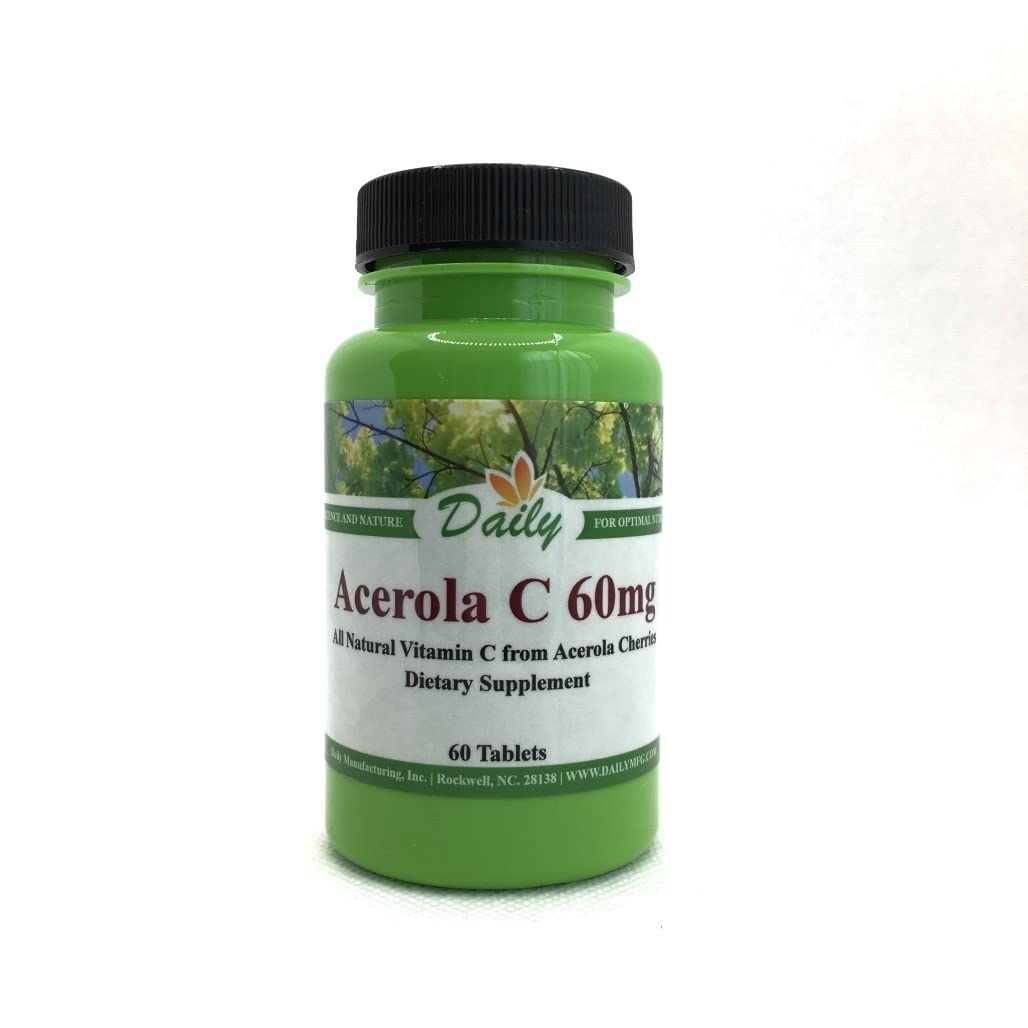 Daily Manufacturing Acerola C (Vitamin C from Acerola Cherries) 60 Tablets