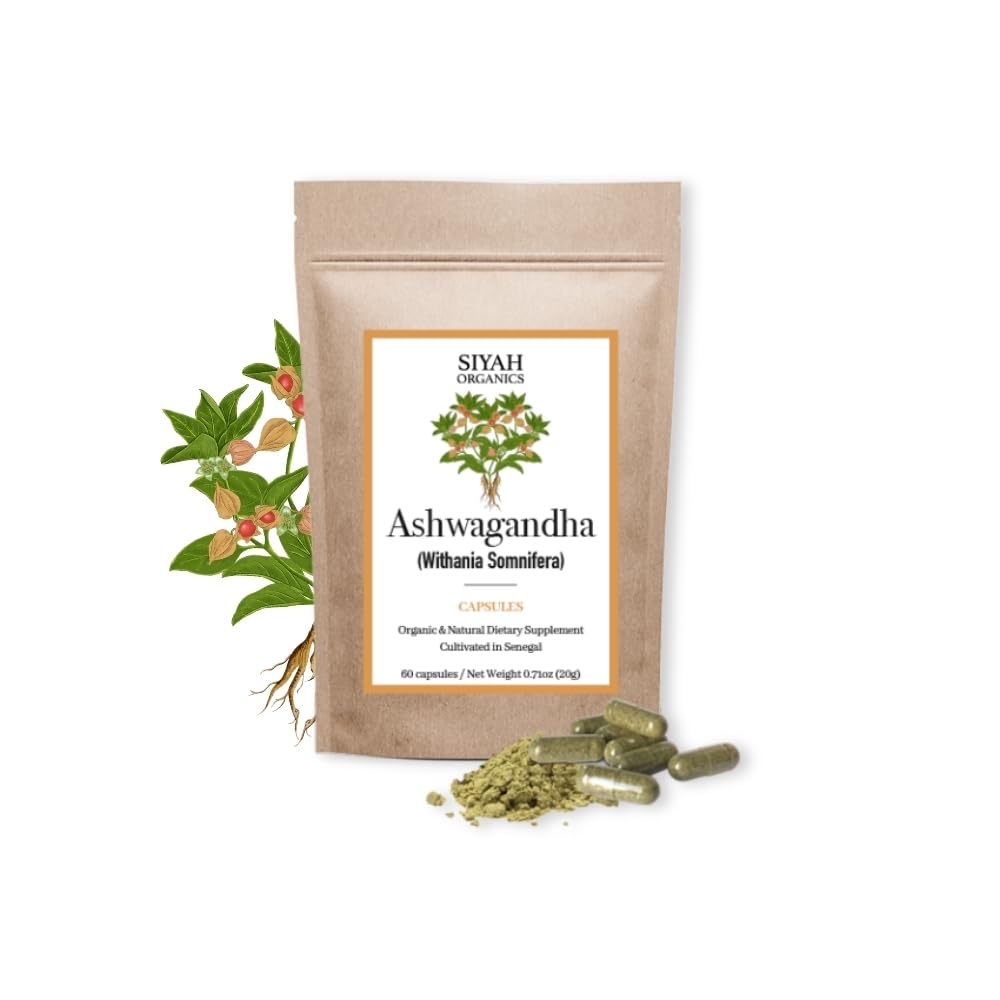 Selah Organics Natural Healing & Wellness Ashwagandha Capsules, 60 Count