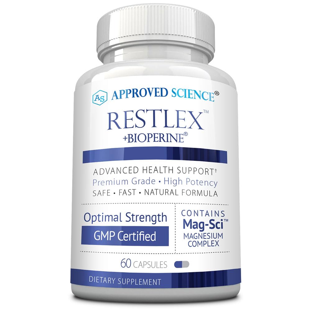 Approved Science Restlex for Restless Legs Magnesium Glycinate Capsules, 60 Count