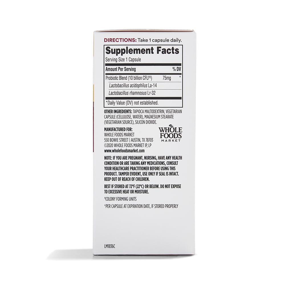 365 by Whole Foods Market Women's Once Daily Probiotic Capsule 10 Billion CFU 30 Count