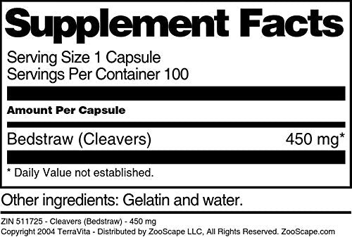 Terravita Cleavers (Bedstraw) - 450 mg Capsules 300 Count