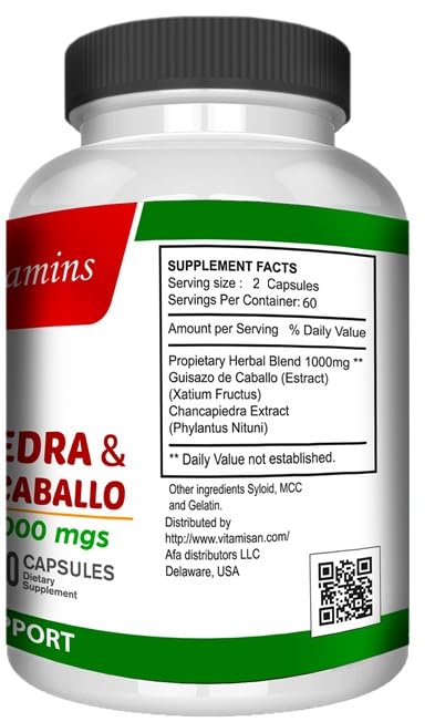 Guizazo Plus Guisazo de Caballo and Chancapiedra by Life Naturals 120 Capsules