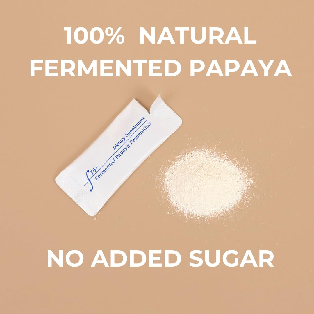 Immun age 3-Month Supply NRF2 Activator & Immune Support, Antioxidant, Cellular Energy Production Supplement - 100% Japanese Fermented Papaya Powder Packets, 90 Packets
