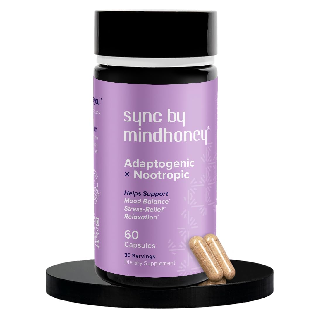 MINDHONEY SYNC All-in-One Adaptogenic Supplement Capsule, 60 Count