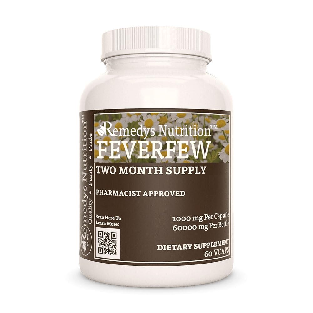 Remedy’s Nutrition Feverfew 1000 mg Capsules, 60 Count