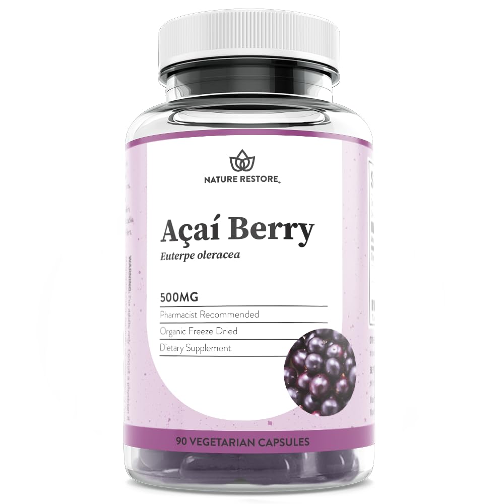 Nature Restore Organic Acai Berry Capsule, 90 Count