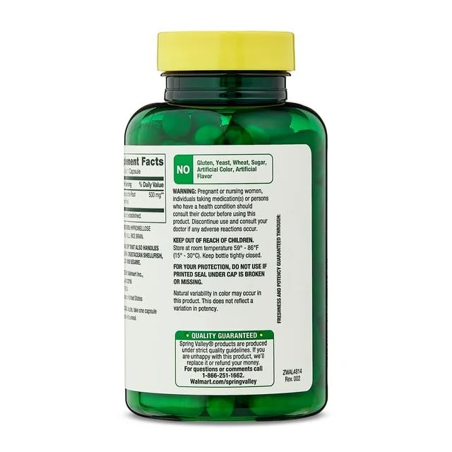 Generic Spring Ashwagandha 500mg Root Powder Capsule, 60 Count