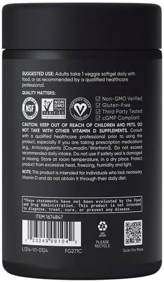 Adventure Home Vitamin D3 K2 Softgels, 160 Count