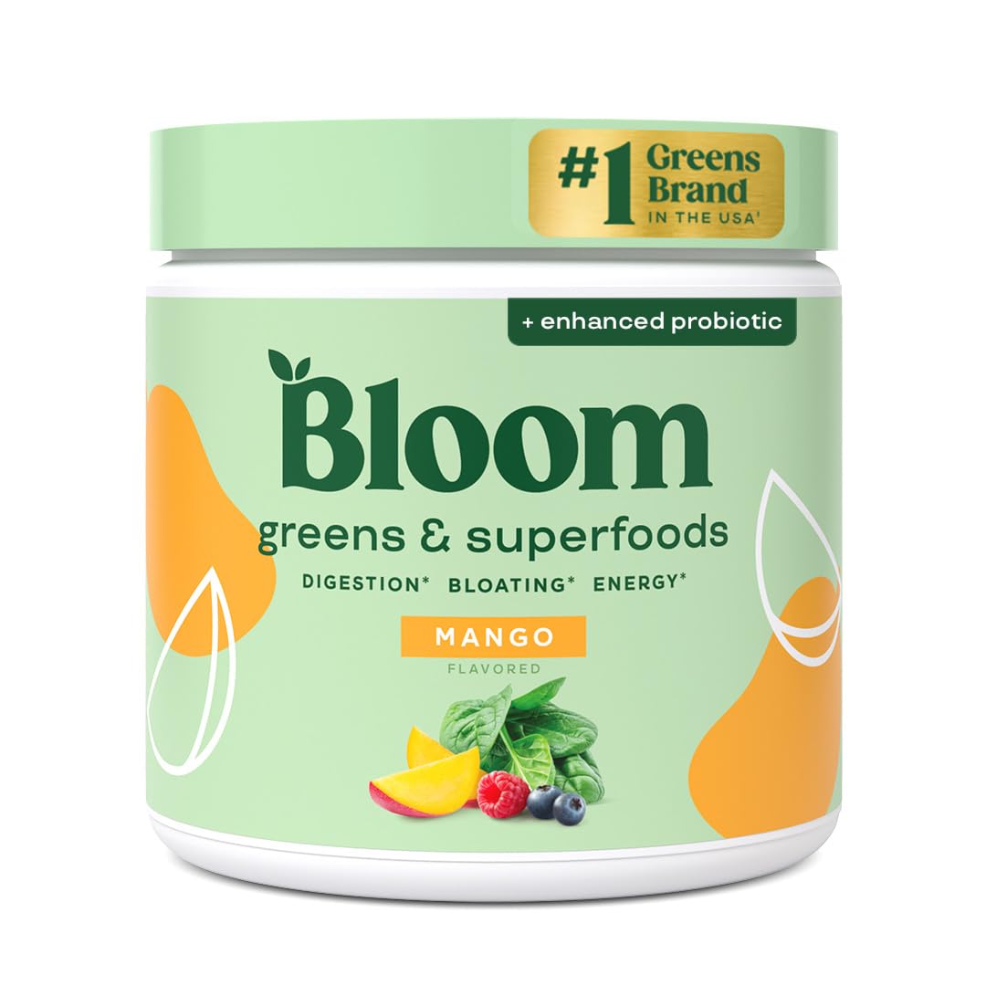 Bloom Nutrition Superfood Greens Powder, 30 Servings