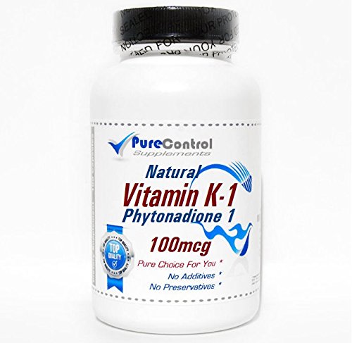 PureControl Supplements Vitamin K-1 Phytonadione 100mcg, 200 Capsules