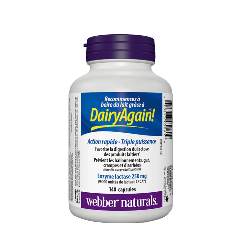 Webber Naturals Lactase Enzyme Extra Strength Capsules 140