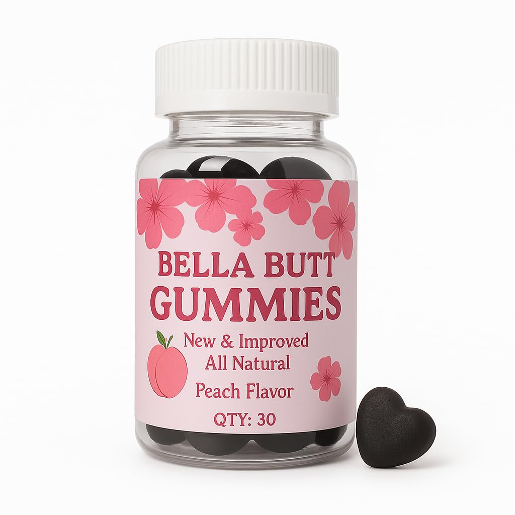 Bodied by Bella Butt Gummies 1 Count – Natural Booty Gummies & Butt Enhancer for Glutes, Hips & Curves with Maca & Aguaje