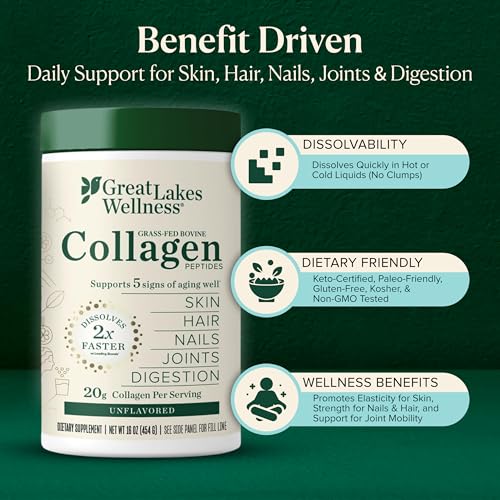 Great Lakes Gelatin Collagen Peptides Powder 2-Piece Set