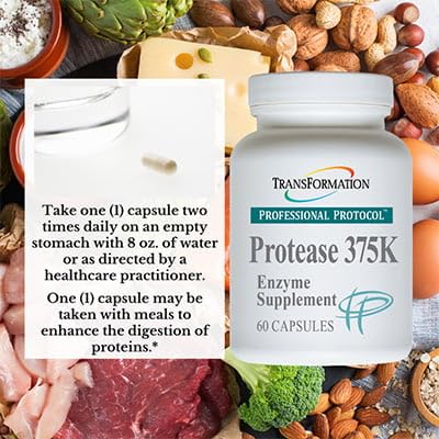 TRANSFORMATION Protease 375K Enzyme Blend Supplement Capsule, 120 Count