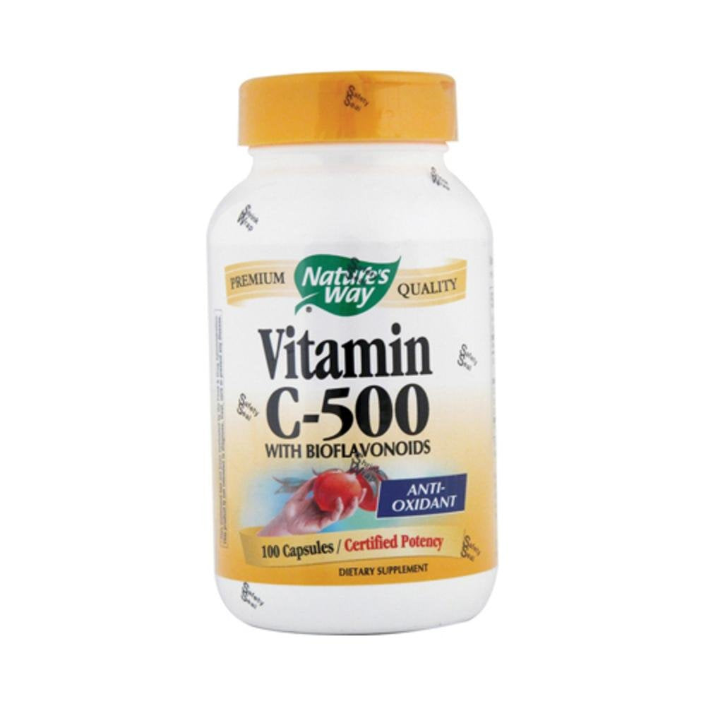 Nature's Way Vitamin C 500 mg with Bioflavonoids, 100 Capsules
