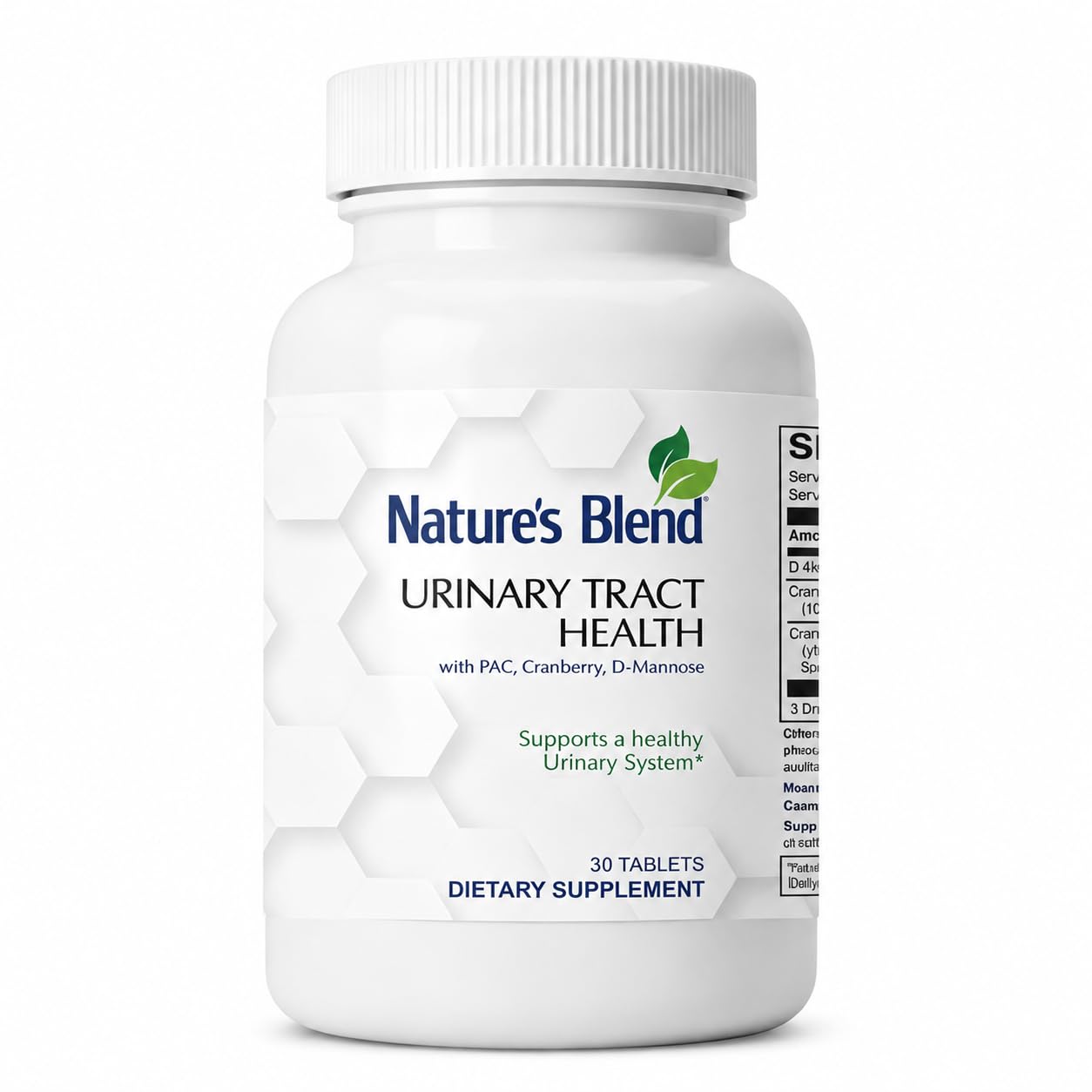 Nature's Blend D-Mannose 420mg with Cranberry 260mg & 36mg PACs, Urinary Tract Support Supplement for Women, Bladder Health Support, D-Mannose Supplements for Women, Non-GMO, 30 Tablets