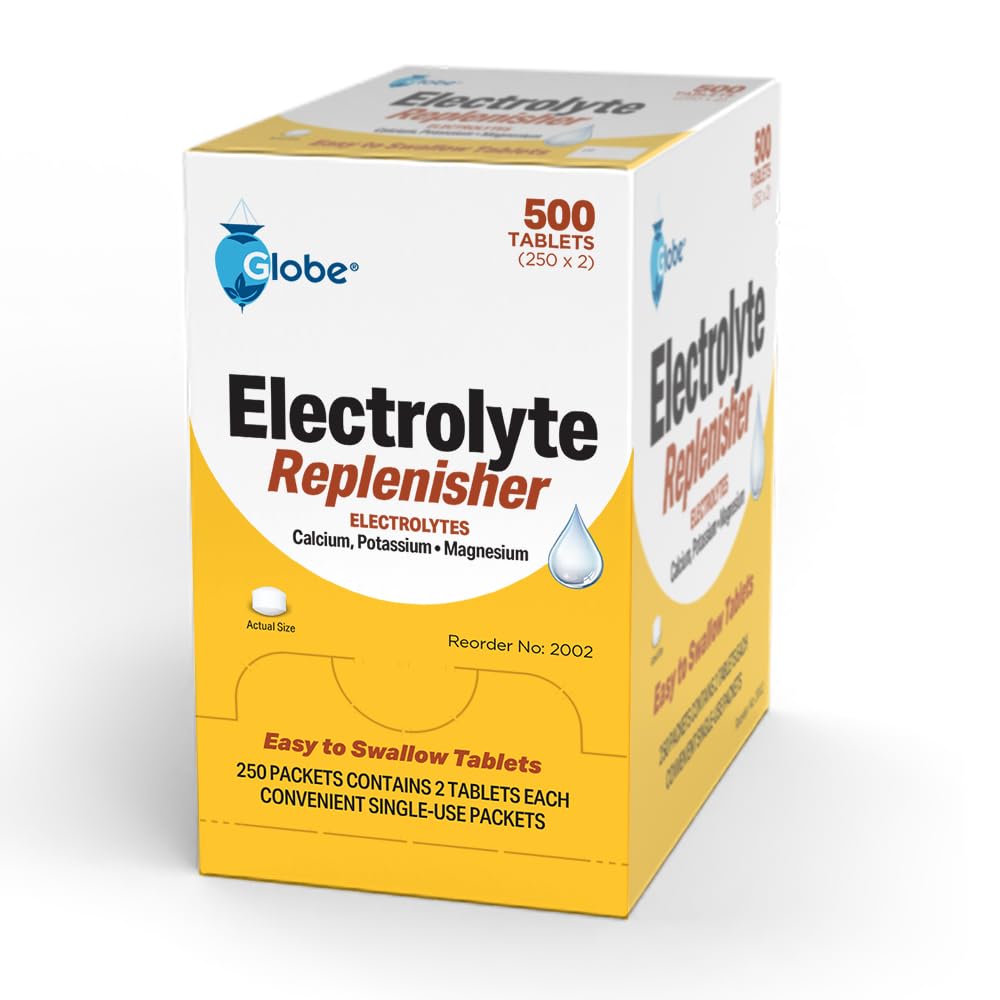 Globe Electrolyte Replacement Tablets for Rapid Hydration & Exercise Recovery, 500 Count