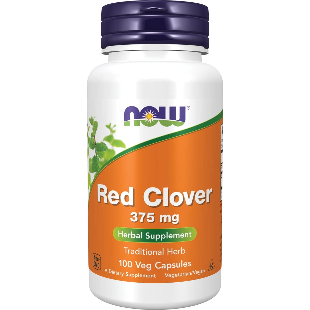 NOW Foods Red Clover 375 mg Capsule, 1 Count