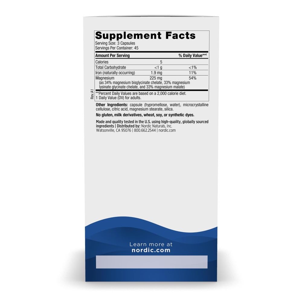 Nordic Naturals Magnesium Complex 225mg 135 Capsules