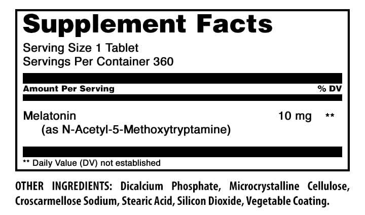 Amazing Nutrition Melatonin 10mg Tablets 360 Tablets