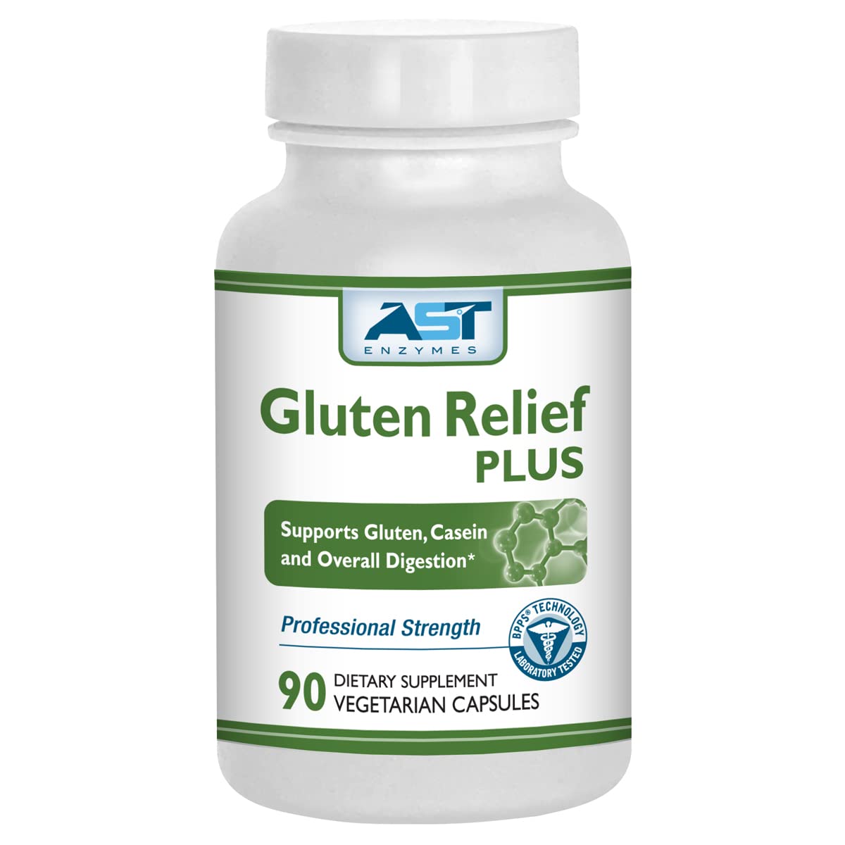 AST Enzymes Gluten Relief Plus Capsules 90 Count