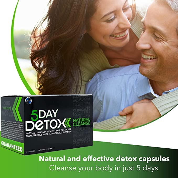 Wellgenix Omni 5 Day Detox Cleanse Premium Natural Body Detox Supplement Capsule, 40 Capsules
