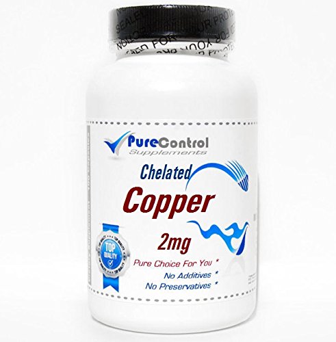 PureControl Supplements Chelated Copper 2mg Capsules 1 Count