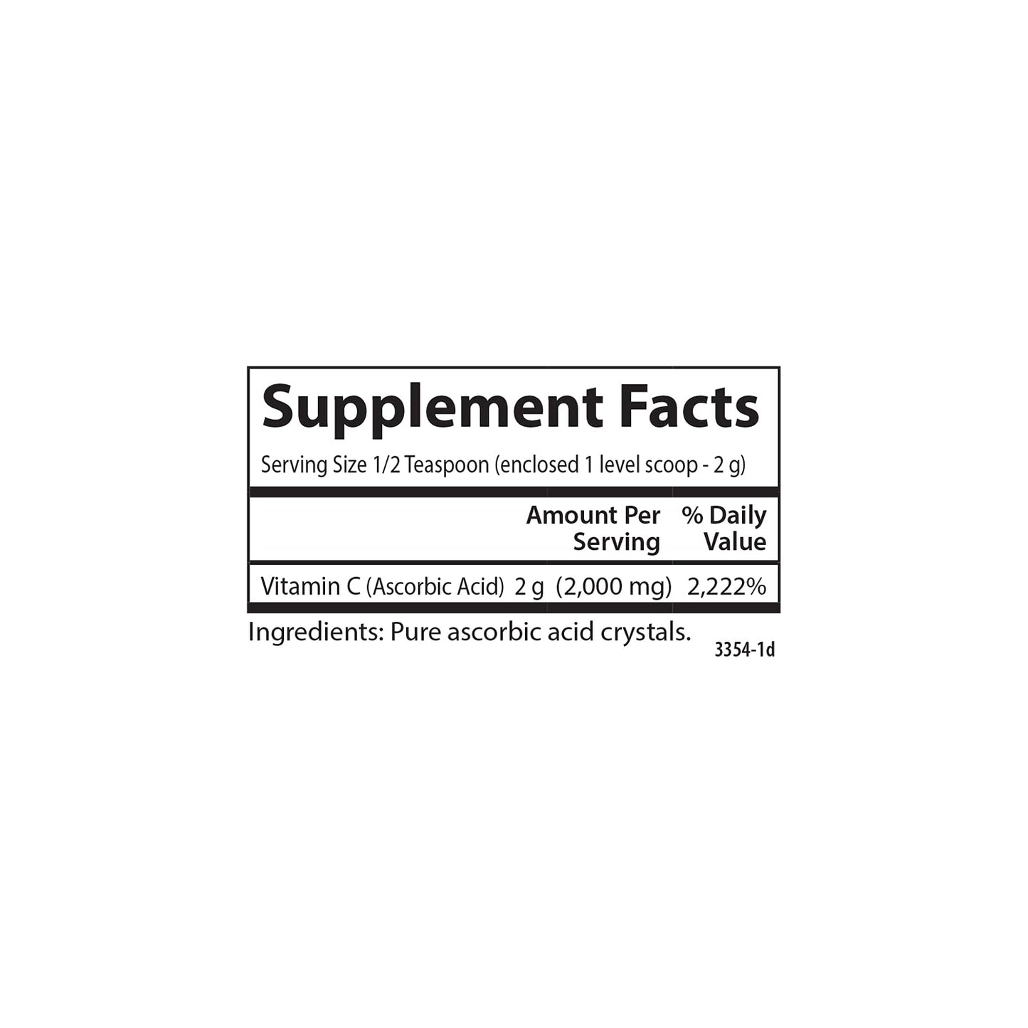 Carlson Vitamin C Crystals Powder 2,000 mg, 35 oz