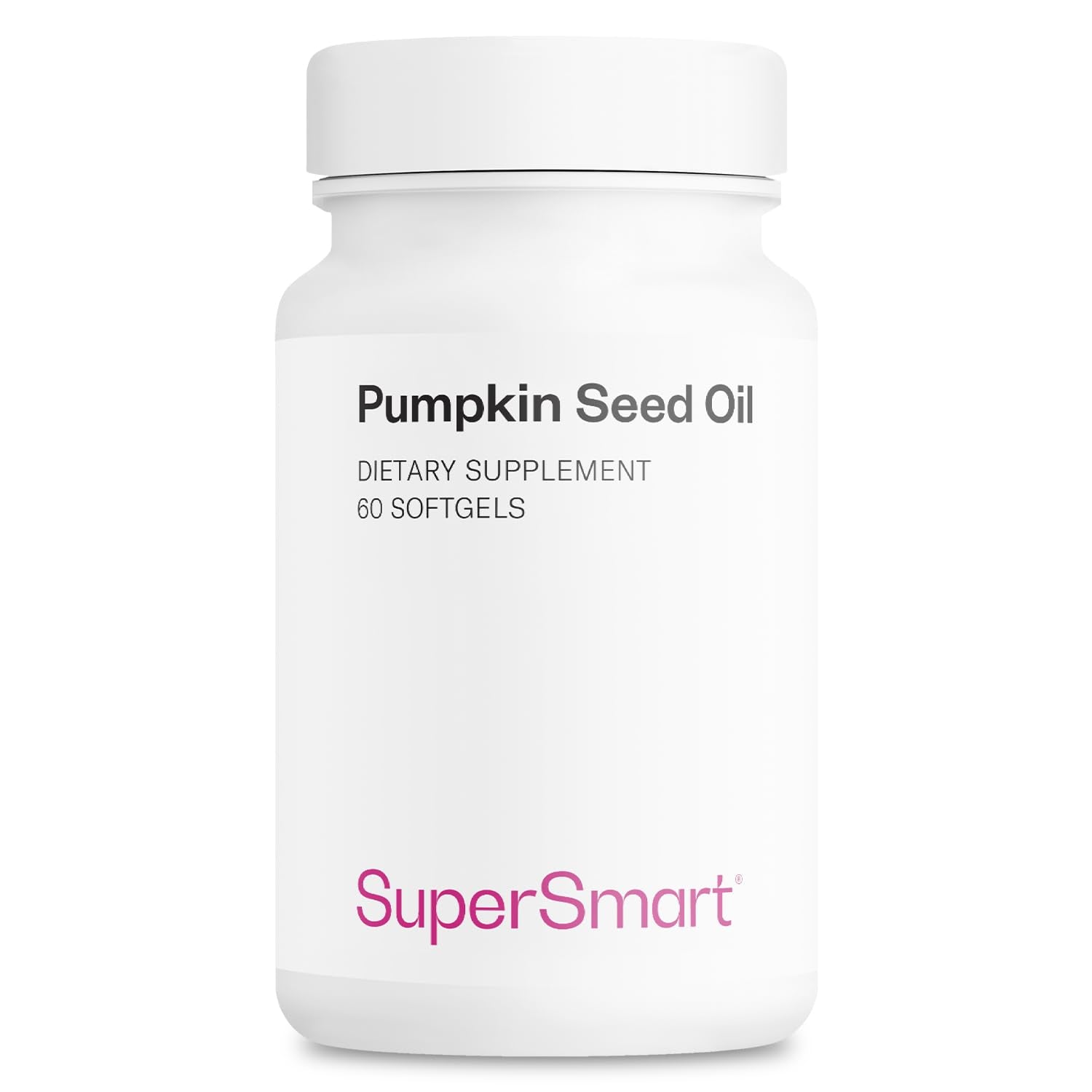 Supersmart Pumpkin Seed Oil Supplement 1000mg per Day (+ Vitamin E) - Pumpkin Seed Oil for Hair Growth Softgels 60