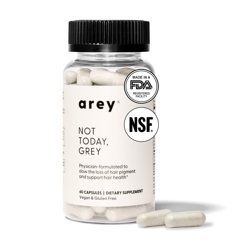 Arey Not Today Grey Daily Hair Supplement for Women & Men Capsule, 60 Count