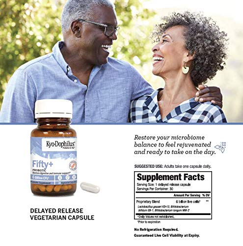 Kyo-Dophilus Fifty+ Probiotic Capsule, 30 Count