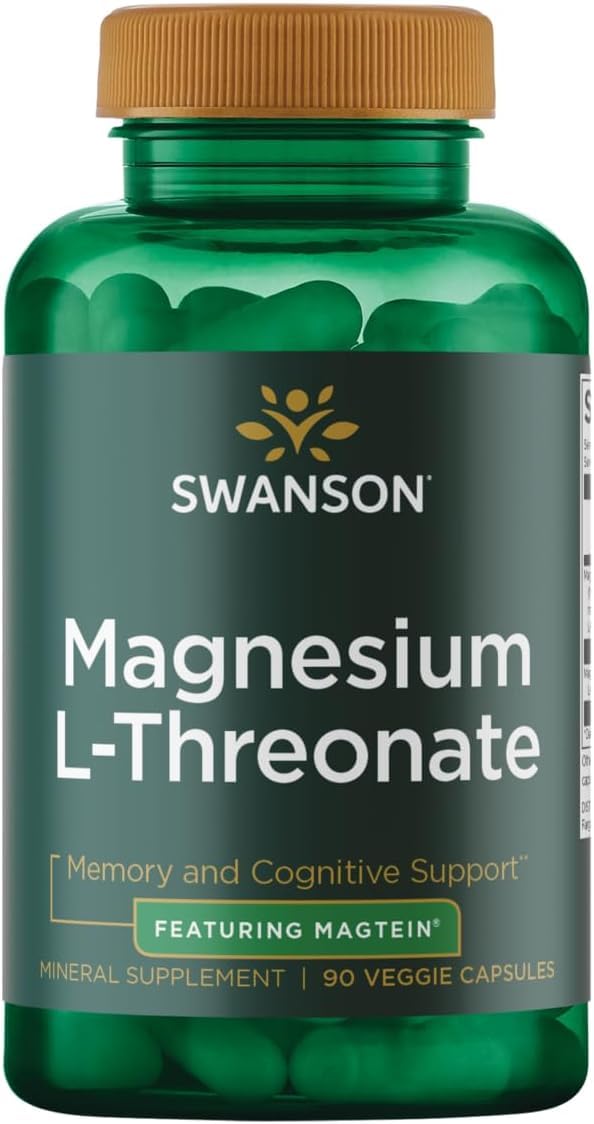 Swanson Magnesium L-Threonate Brain and Cognitive Health Supplement 90 Capsules