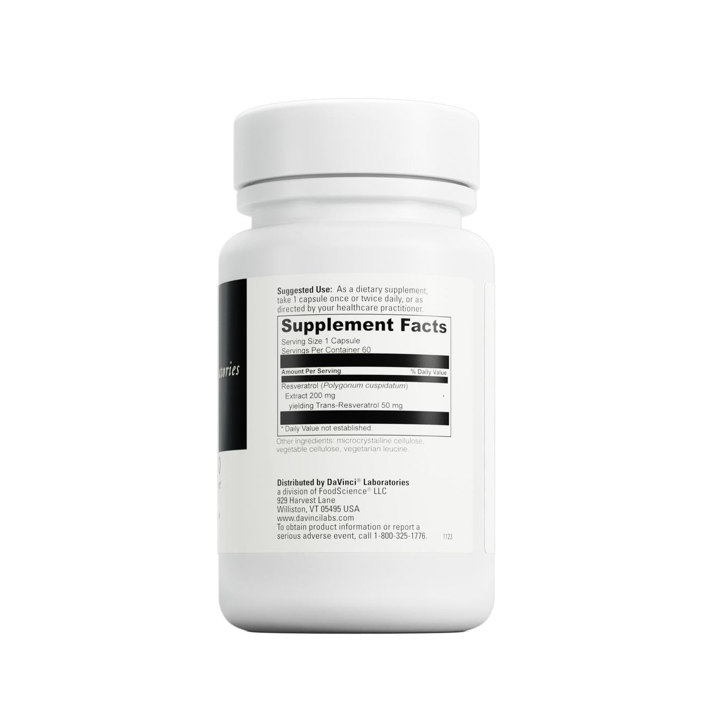 DAVINCI Resveratrol-50 Capsule, 60 Count