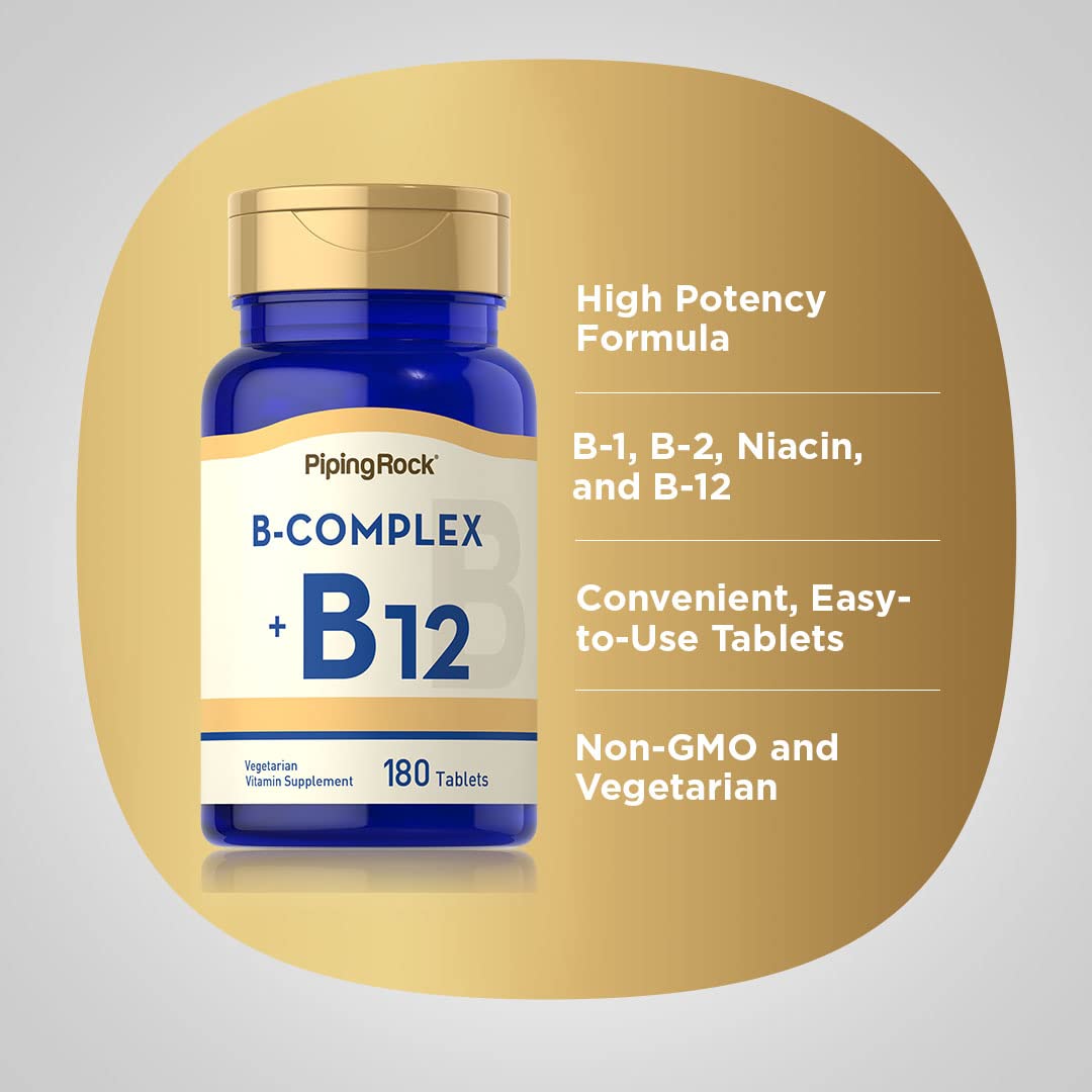 Piping Rock Vitamin B Complex with B12 180 Tablets