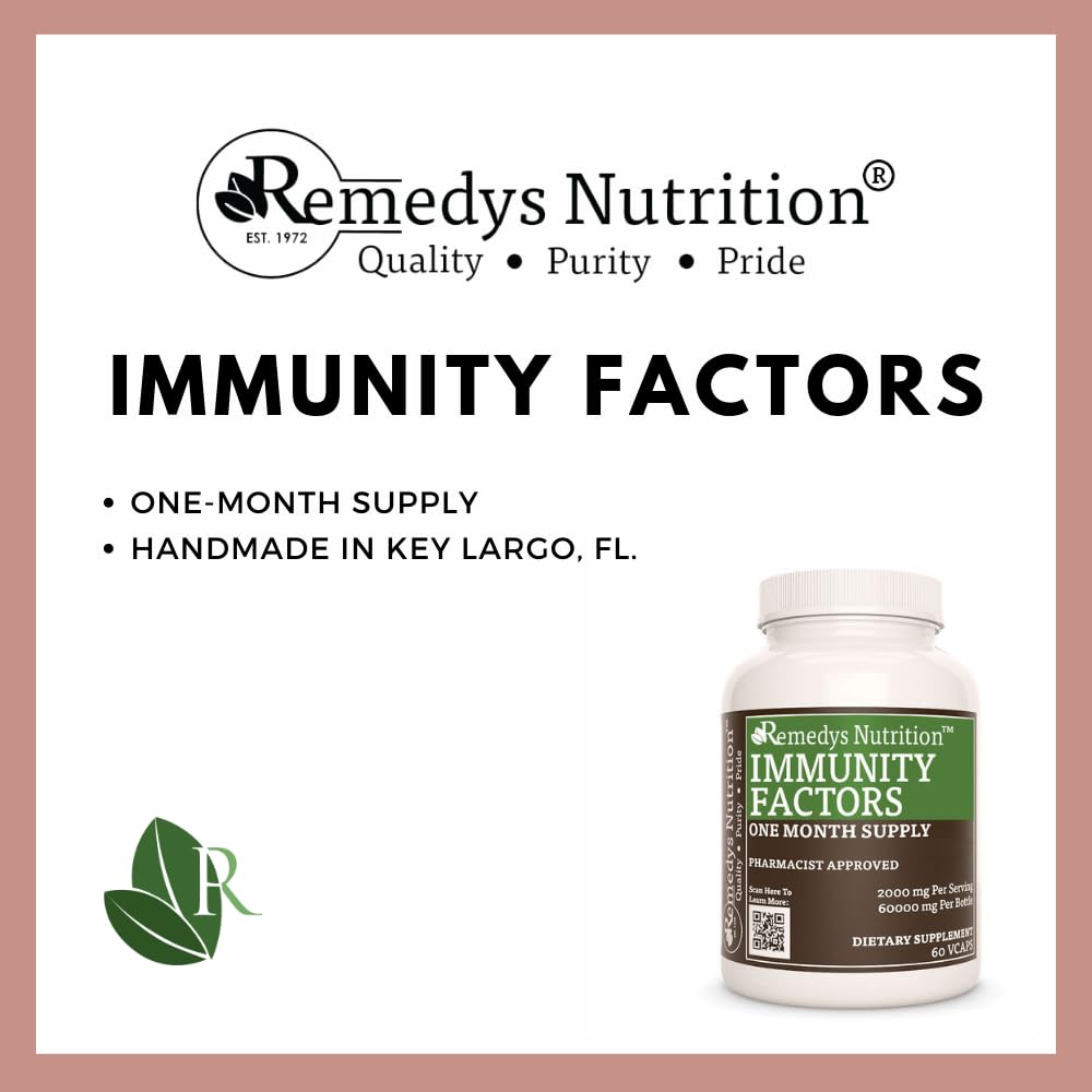 Remedy’s Nutrition Immunity Factors 1,000mg Capsules, 60 Count