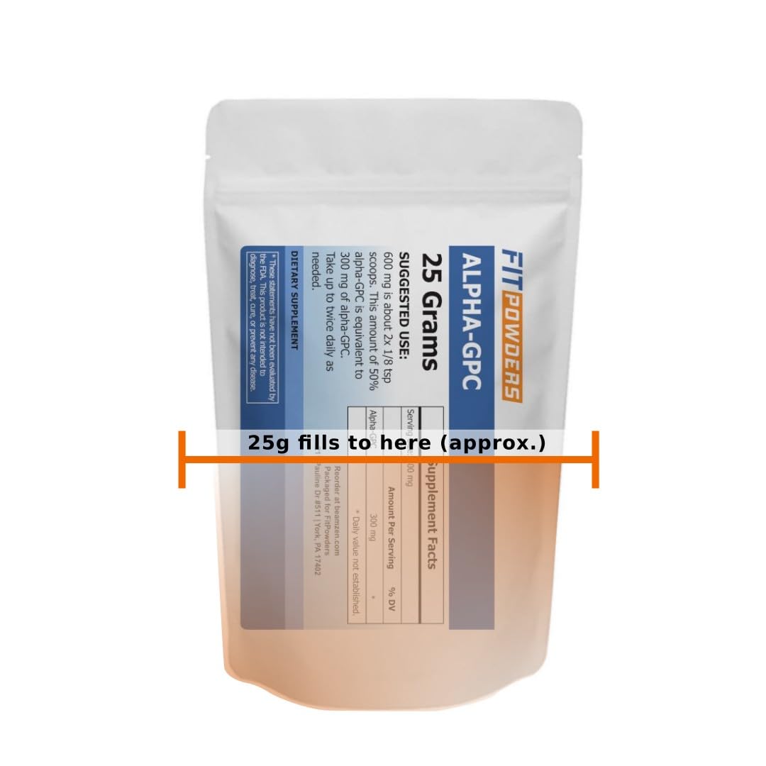 FitPowders Alpha GPC Powder Supplement 0.88 Ounce