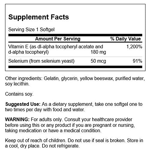 Swanson Vitamin E & Selenium Softgels 90