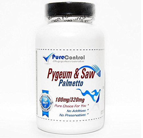 PureControl Supplements Pygeum 100mg & Saw Palmetto 320mg Standardized Extract Capsules, 100 Capsules