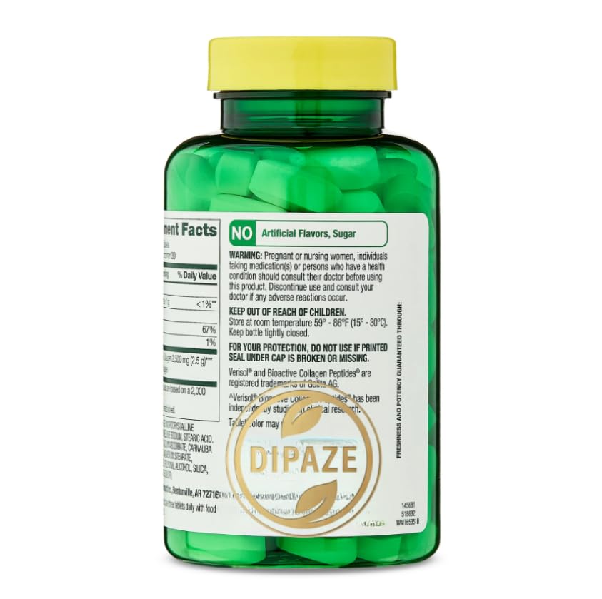 Generic Collagen + C 2,500 mg Bioactive Collagen Tablet 90 Count