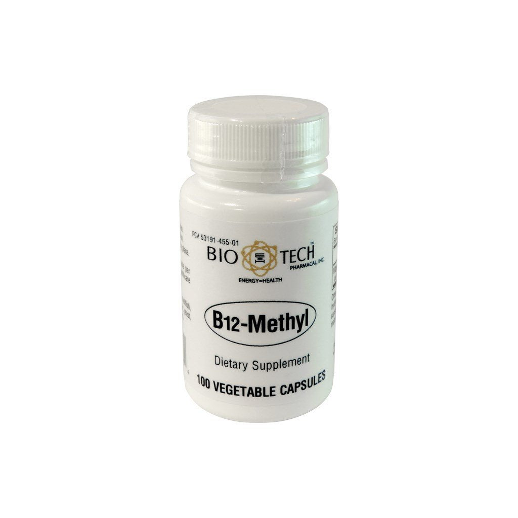 Bio-Tech Pharmacal B12-Methyl 1000 mcg Capsules, 100 Capsules