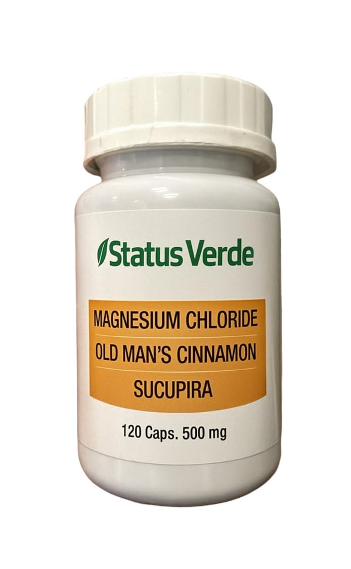 STATUS VERDE Magnesium Chloride+ Old Man's Cinnamon+ Sucupira 500 Mg Capsules 120