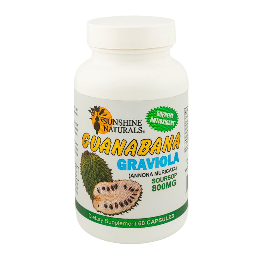 Sunshine Naturals Graviola Supplement Capsules 60 Count