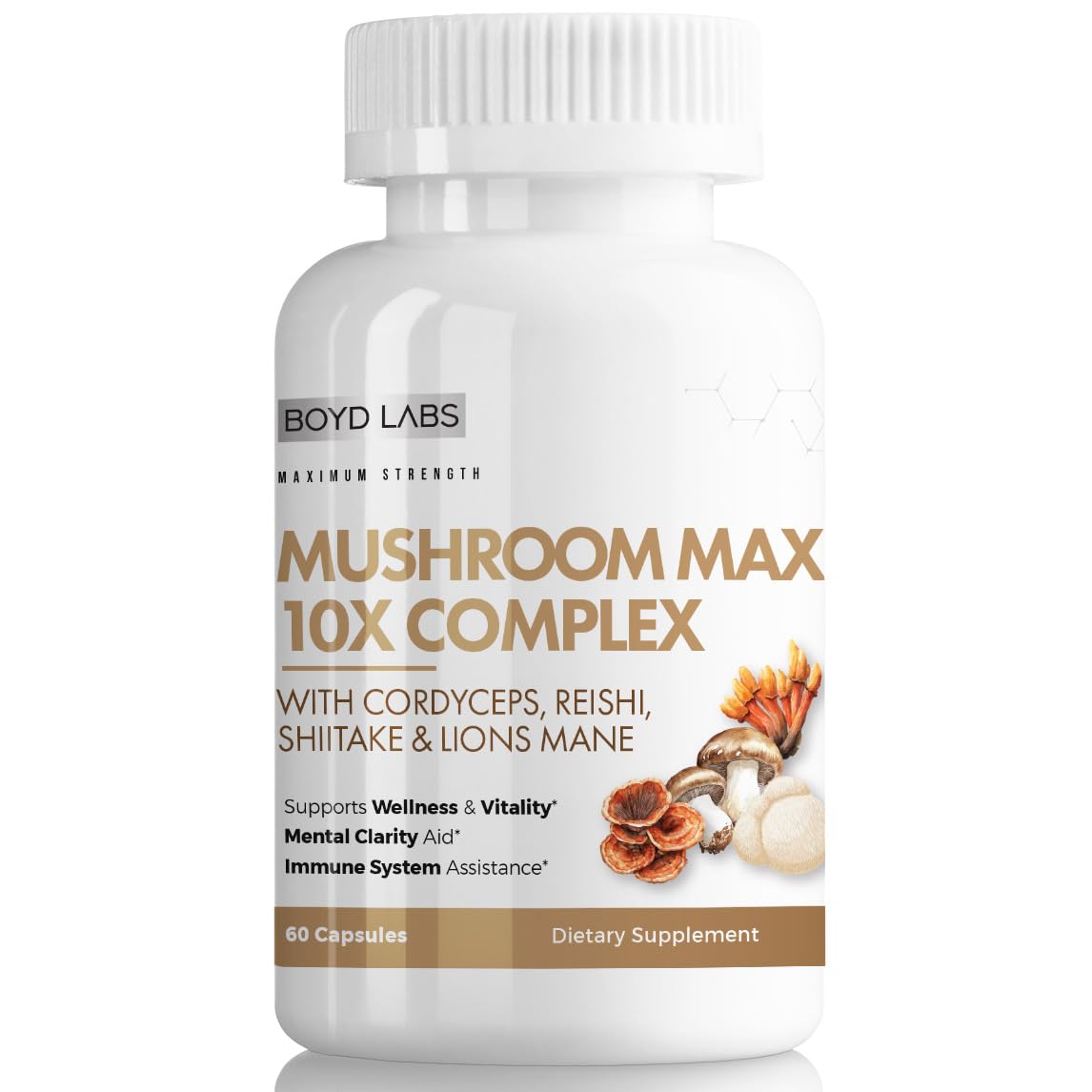 Boyd Labs Mushroom Max 10X Complex Supplement 60 Capsules