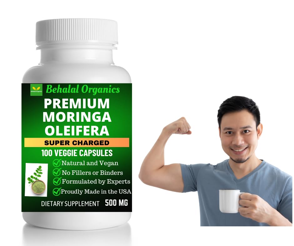 Behalal Organics Moringa Oleifera Quick Release Capsule 100 Count