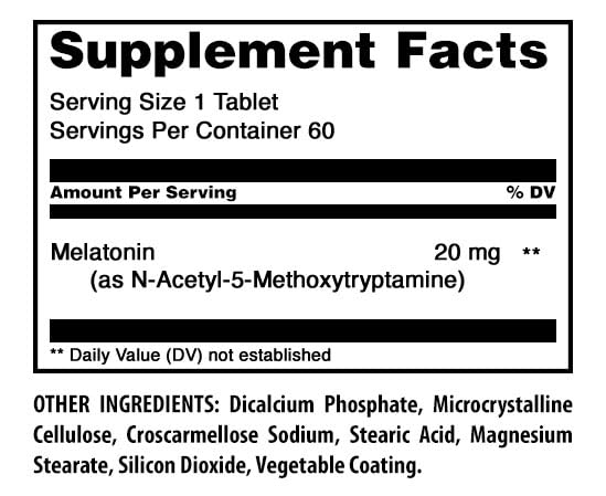 Amazing Nutrition Melatonin Supplement Tablet, 60 Count