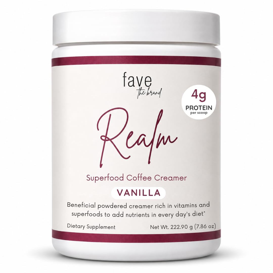 Fave the Brand Realm Functional Coffee Creamer Powder, 7.86 Ounce